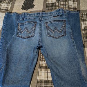 Wrangler Willow Bootcut 9x36 Brown & Cream Stitch Pocket